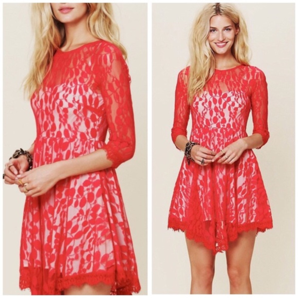 Floral Mesh Lace Dress